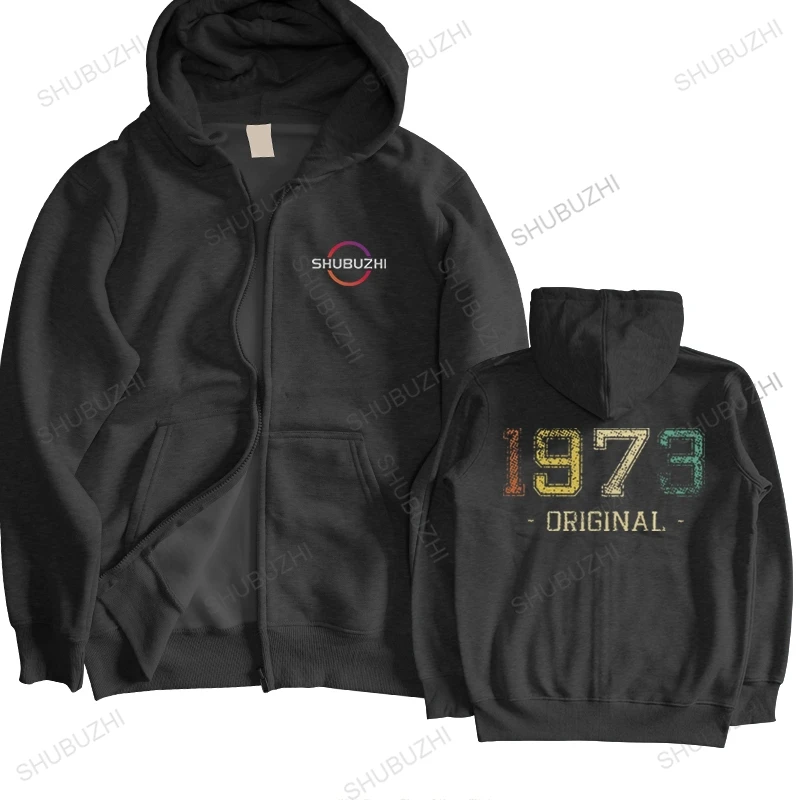 

Vintage Born In 1973 hoodies Men Pure Cotton hoody Leisure hoodie Tops 49 Years Old 49th Birthday autumn hooded jacket Clothing