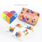 Деревянная 3D игрушка для детей, игрушка-Танграм, головоломка для детей, Разноцветные детские игрушки по методике Монтессори, обучающая развивающая игрушка для детей