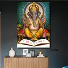 Декор для дома, религия, Бог, холст, картины, плакаты и принты для гостиной, индуийский Бог, слон, настенная живопись