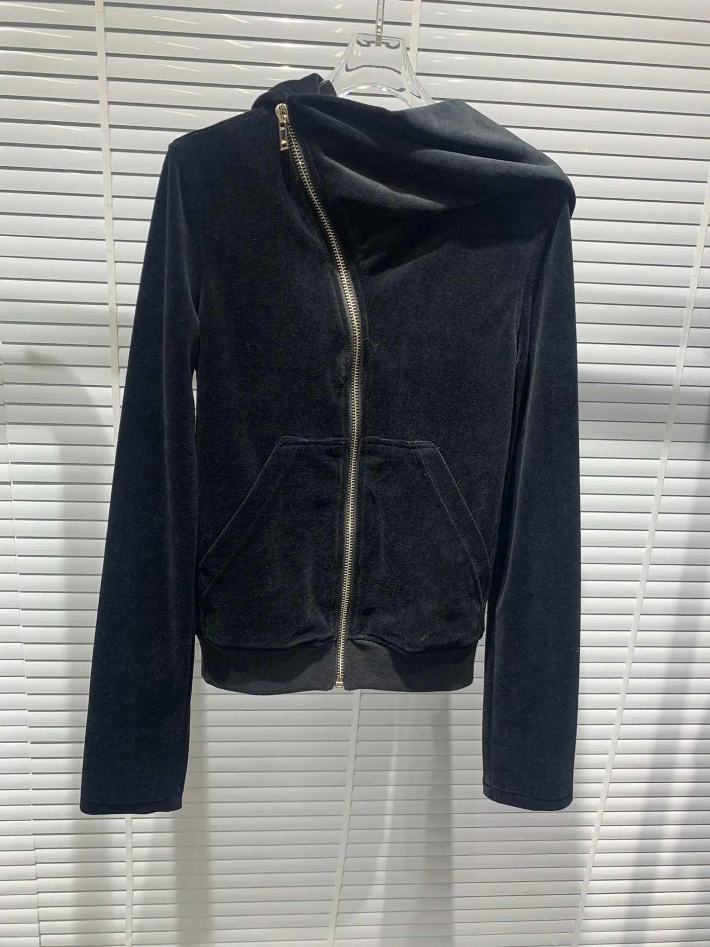 

ladies 2023 high new quality fashion long sleeve lapel solid color zipper loose cardigan jacket 1130