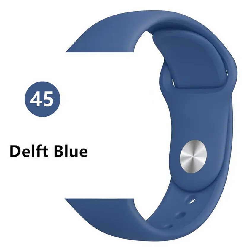 Delft Blue Lbiaodai ремешок для apple watch 4 3 apple watch band apple watch ремешок 44mm 40mm iwatch band 42mm 38mm спортивный силиконовый браслет ремешок для часов ремешки для apple watch 4 3 2 1 - Цвет ремешка: Delft Blue