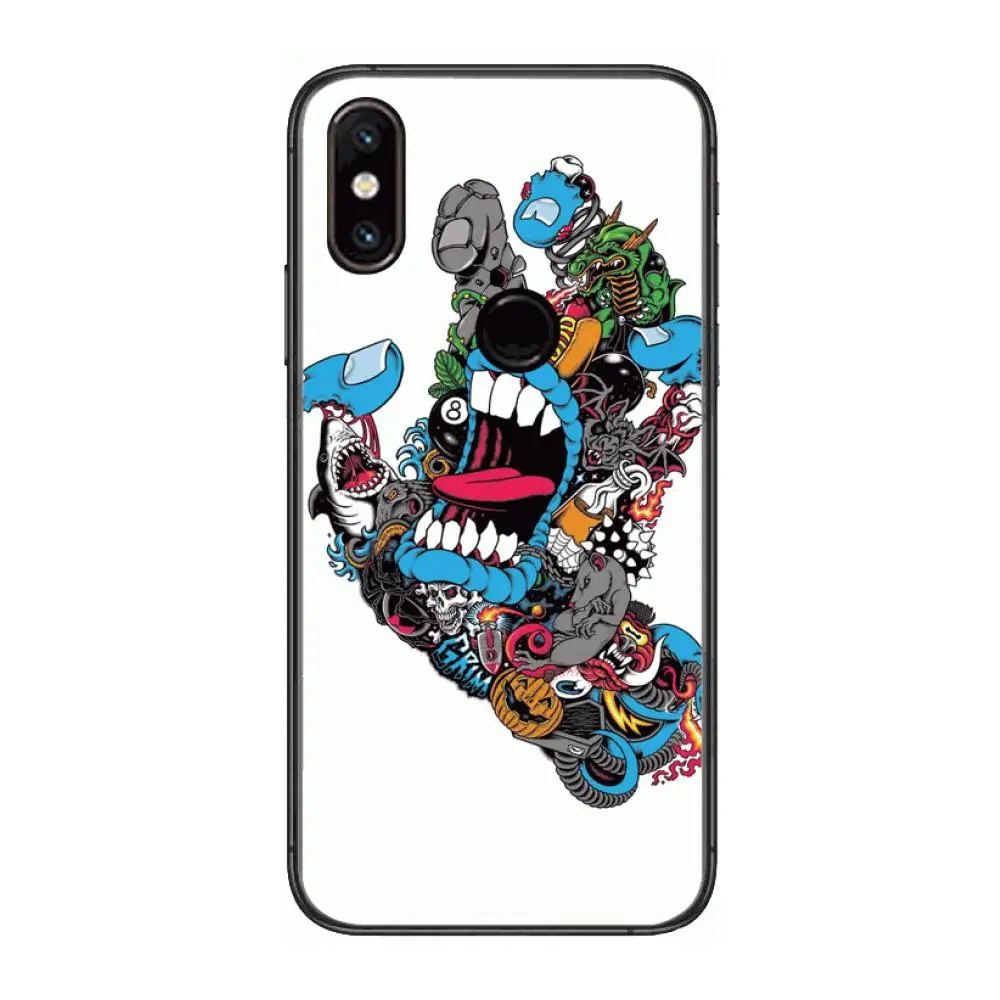 

Santa Cruz Skateboarding Art Phone Case For xiaomi M2 C3 X3 F2 Lite NFC 6 5 x Poco k30 Pro Anime Black Cover Silicone Back Pret