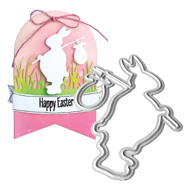Пасхальный Банни мешок металлические режущие штампы Трафаретный Скрапбукинг DIY