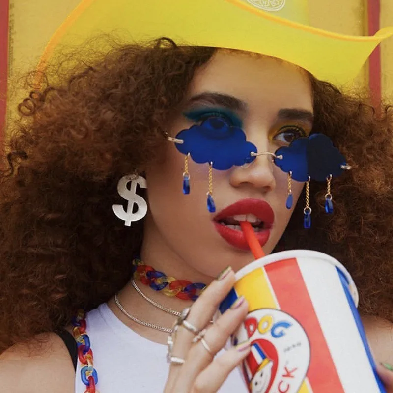 

Солнцезащитные очки женские, без оправы, в стиле стимпанк