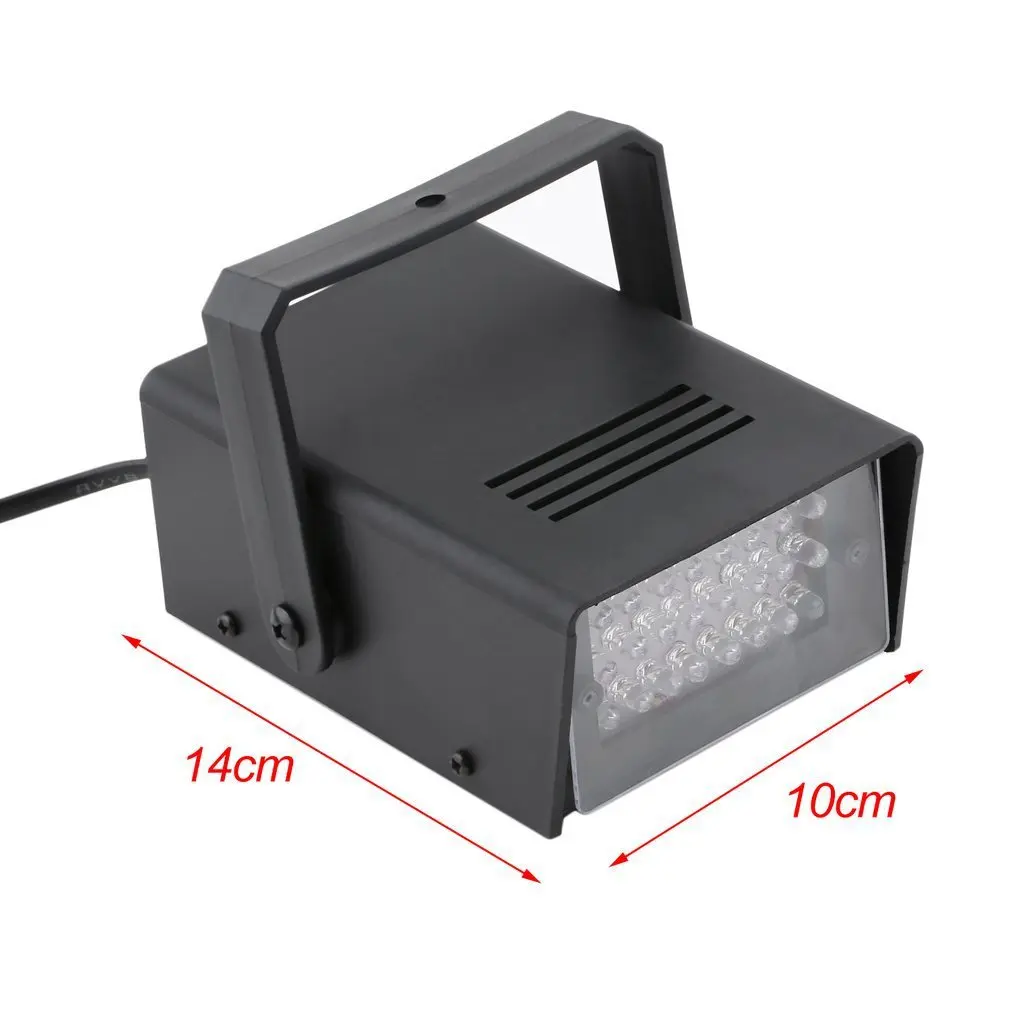 

Black Mini 24pcs LEDs Strobe Disco DJ Flash Lamp Stage Light Club Stage Lighting Effect Bulb Party Bar Decoration