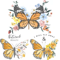 butterfly iron on transfers for clothing flower thermoadhesive patches on clothes flex fusible patch thermal stickers for dress