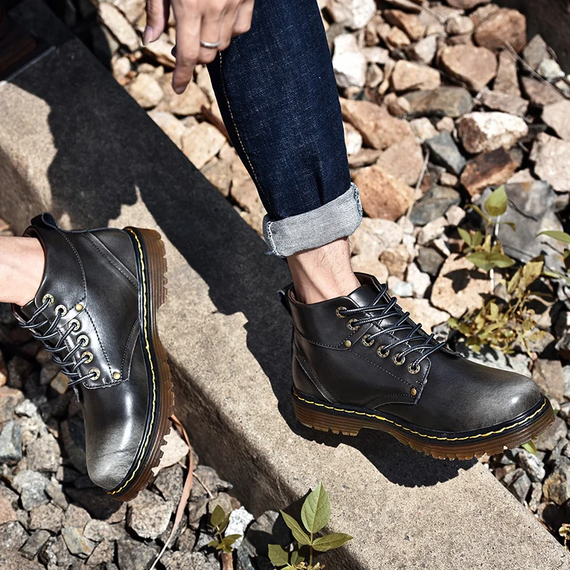 Мужские военные тактические ботинки коричневые кожаные уличные кроссовки с