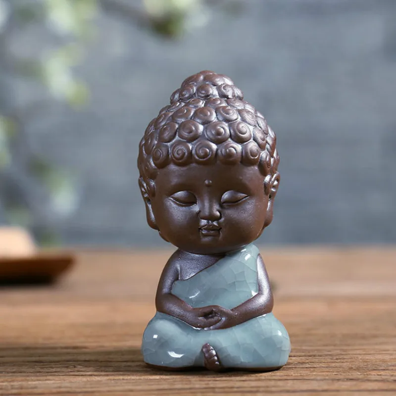 Статуя Будды высокого качества статуя Декор монах чай питомцы автомобильные