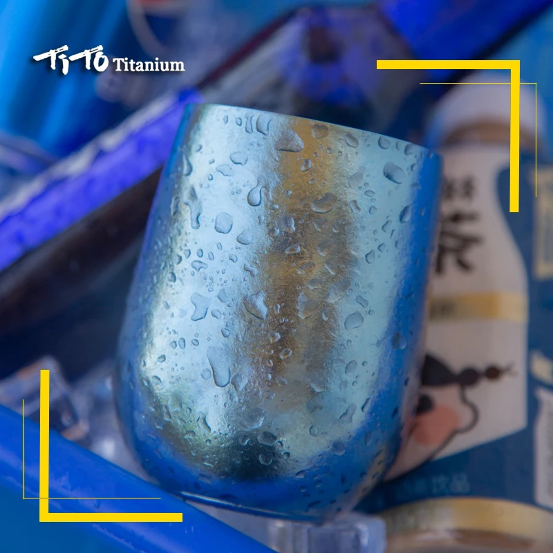 Портативная титановая чашка Тито 260 мл с двойными стенками Ультралегкая кофейные