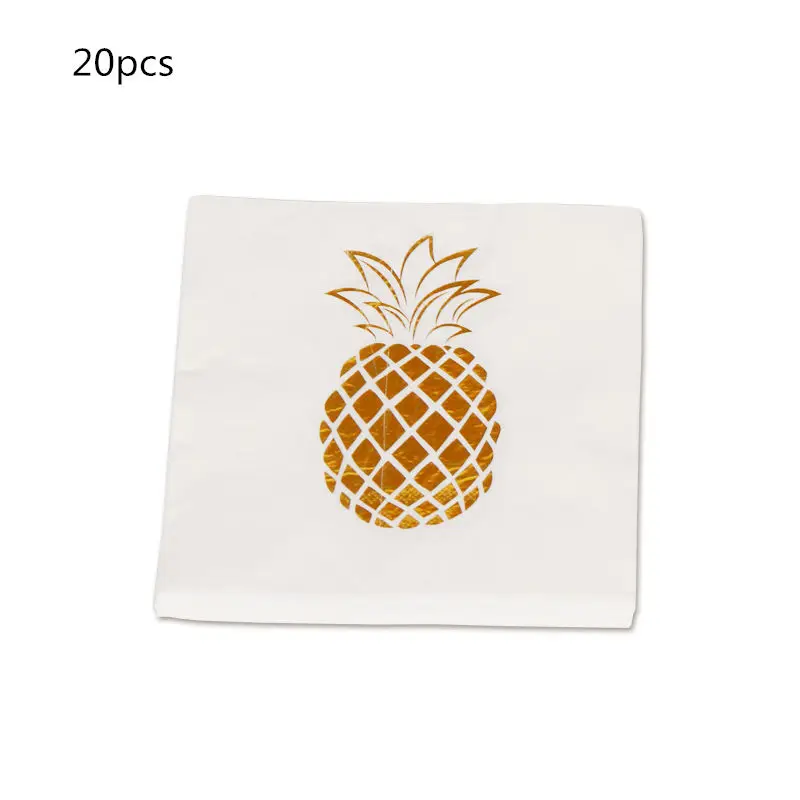 Тарелка бумажная с ананасом для вечевечерние салфетки стаканчиков украшение