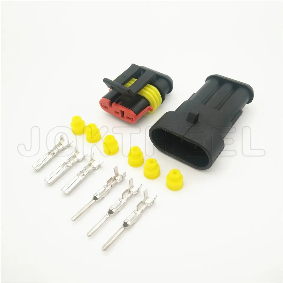 Набор 5 штук разъемов для автомобилей: 1P 2P 3P 4P 6Pin TE Tyco AMP Superseal мужской женский водонепроницаемый разъем для автомобиля с ксеноновой лампой электрической проводки.