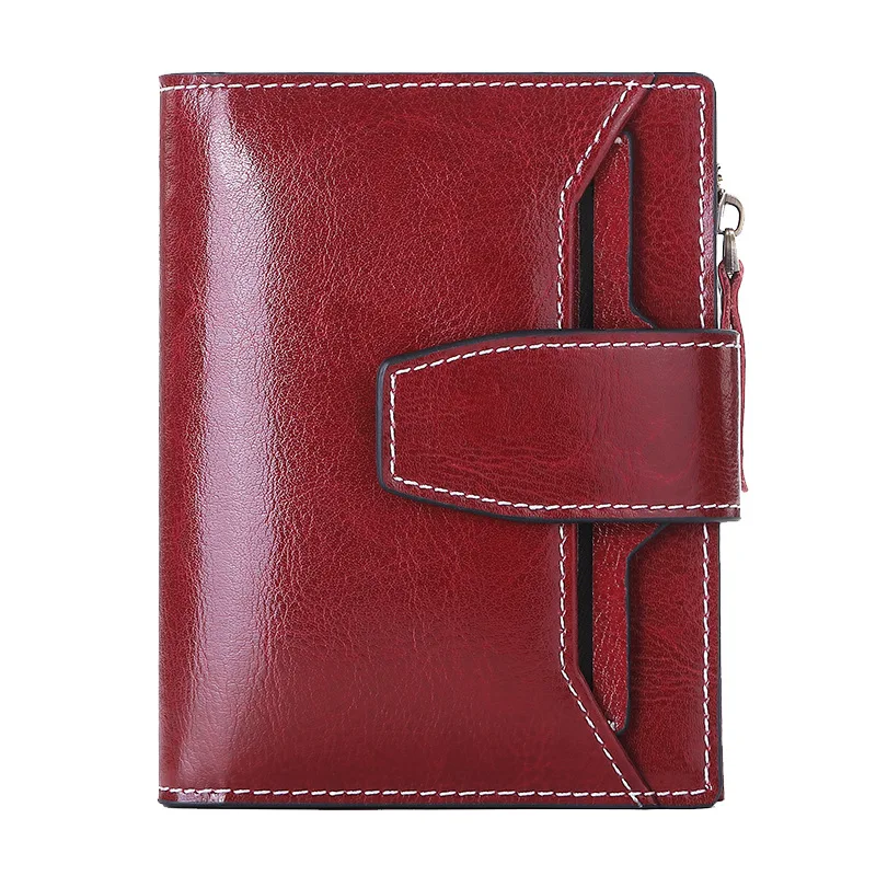 

Женский кошелек Betiteto из натуральной воловьей кожи, Дамский бумажник с несколькими отделениями для карт, винтажный клатч для мелочи
