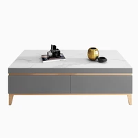 Rock Board Tea Table TV Cabinet Unit Italian Small Apartment Light Luxury Nordic Simple Living Room 2020 New Style Household