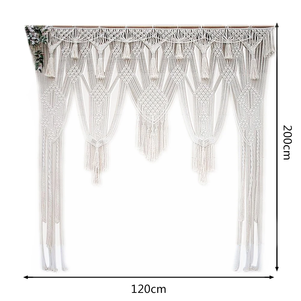 

Macrame Tapestry Handmade Large Woven Wall Tapestry Boho Wedding Backdrop Beautiful Banner Wall Hanging Decor Bohemian Home Deco