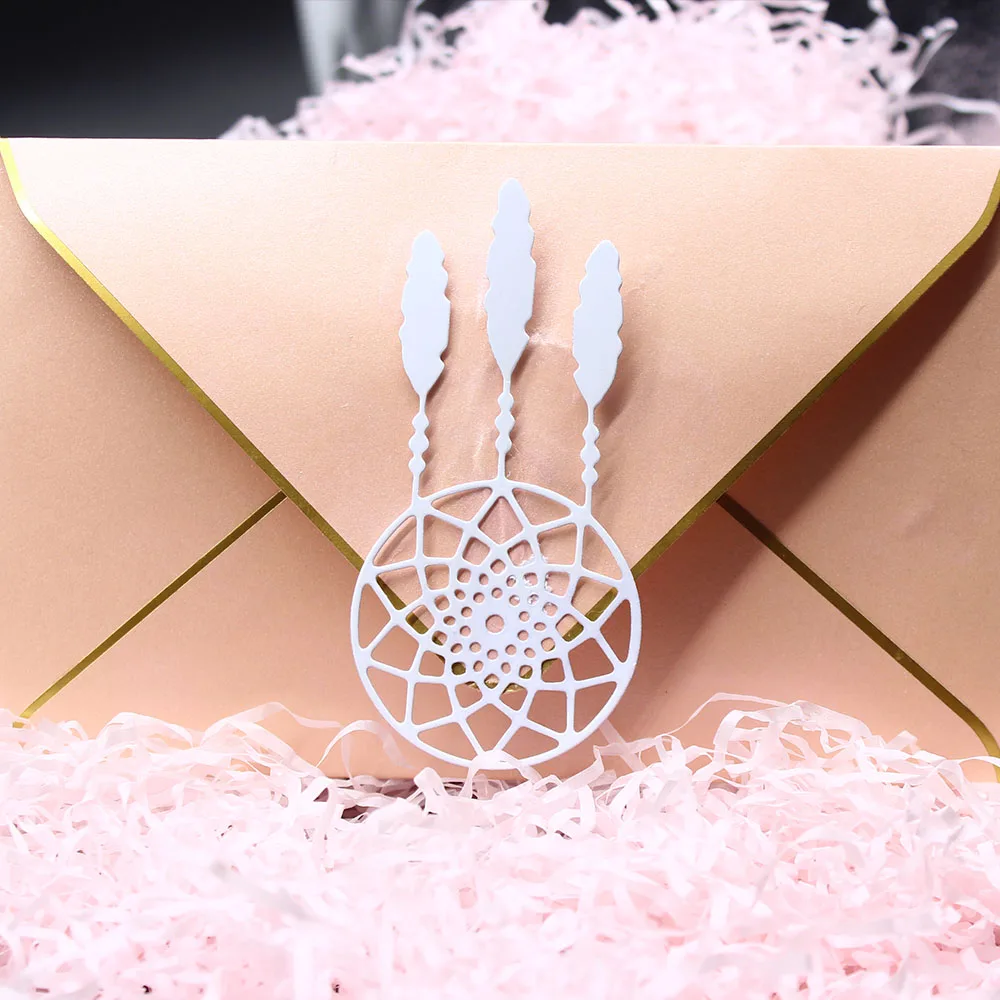 2020 Новый 3 листа кулон в виде Ловца снов тисненый нож|Вырубные штампы| |