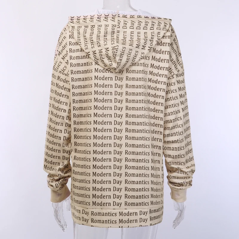 Женская толстовка с капюшоном на молнии длинным рукавом современный