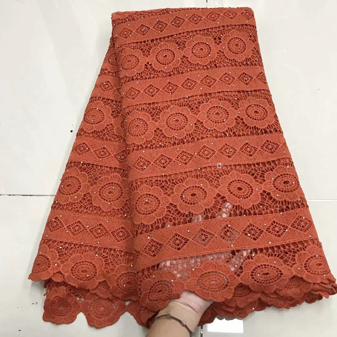 

JYG18 африканская гипюровая кружевная ткань, удобная вышитая кружевная ткань для женского платья!