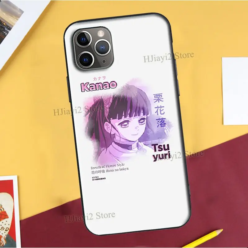 Чехол Kanao Tsuyuri Kimetsu no Yaiba для iPhone XR X XS Max SE 2020 6S 8 7 Plus 12 13 mini 11 Pro Coque Capa - купить по