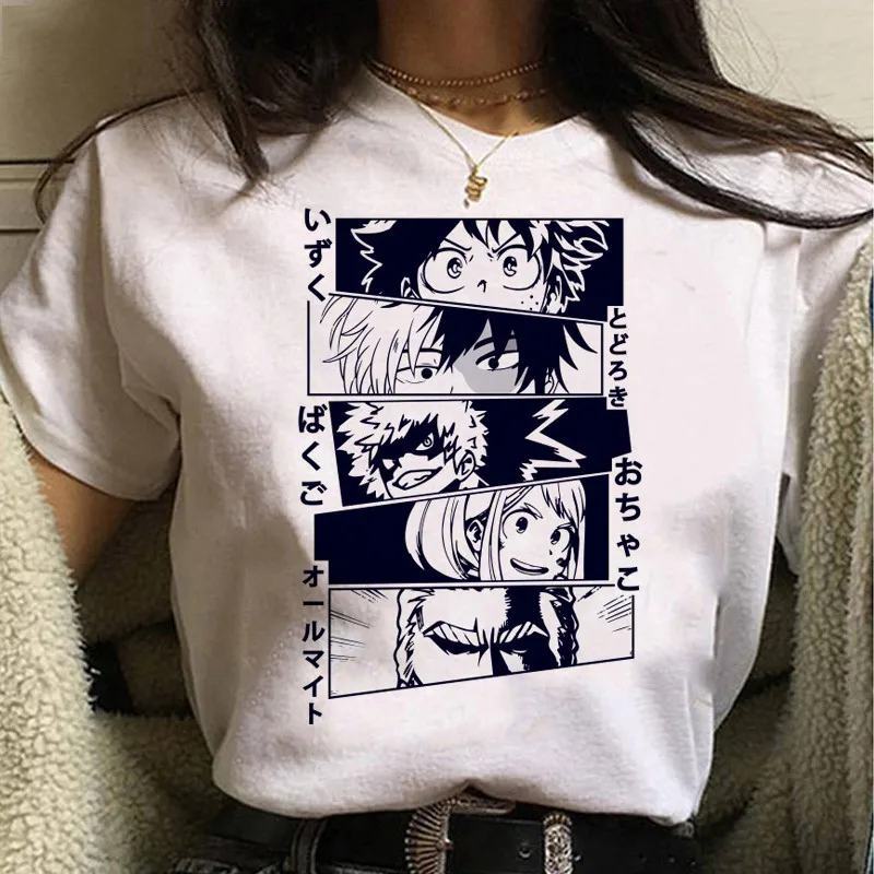 Футболка женская с принтом Моя геройская Академия милая рубашка коротким