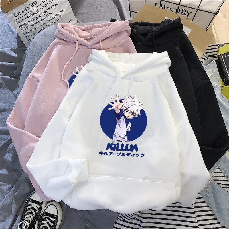 

New Killua - Hunter X Hunter Hoodies Hooded Top Women Sweatshirts Long-sleeved Harajuku Streetwear Kawaii Hoodie Pullovers Tops