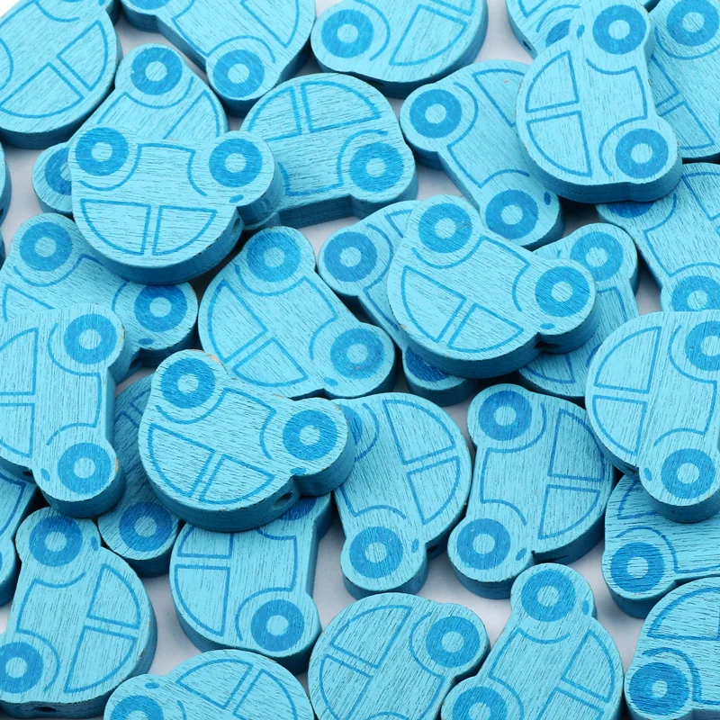 Бусины россыпью в форме синего автомобиля 25 х8 мм|Бусины| |