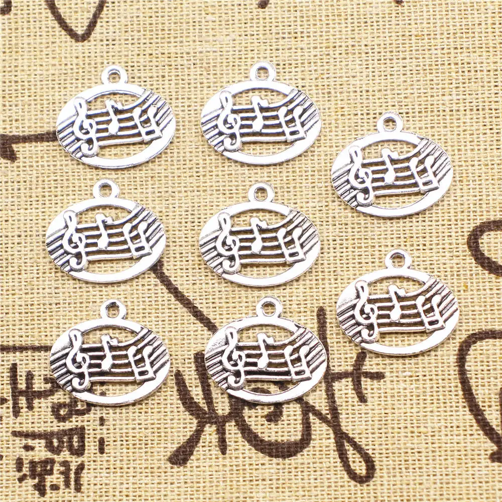 

Charm For Making Jewelry Pendants Musical Notes 20x17mm 40pcs