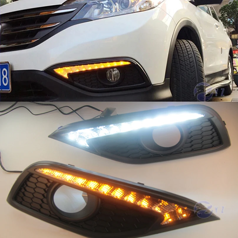 Автомобильные мигающие drl 2 шт. для Honda CRV CR V 2012 2013 2014 DRL Противотуманные фары