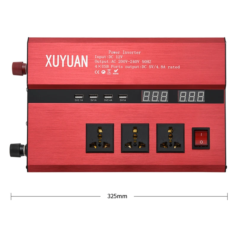Автомобильный инвертор 16000/10000/8000W DC12V до 110 12V/24V 220V ЖК-дисплей Дисплей с Порты USB
