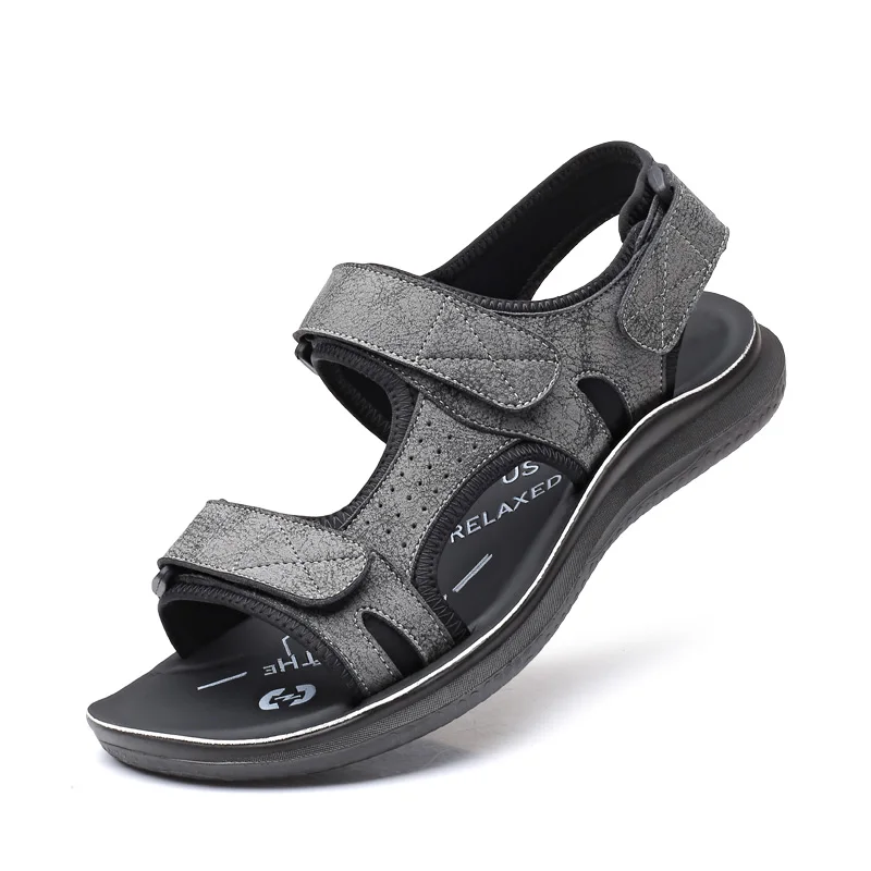 Мужские пляжные сандалии-гладиаторы в римском стиле повседневная обувь на