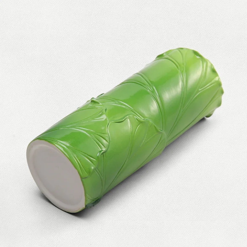 

Chinese Lotus Flower and Leaf Vase Incense Tube Decorative Ceramics Folk Buddhist Art Craft Orn Accessories Embellishment R1927