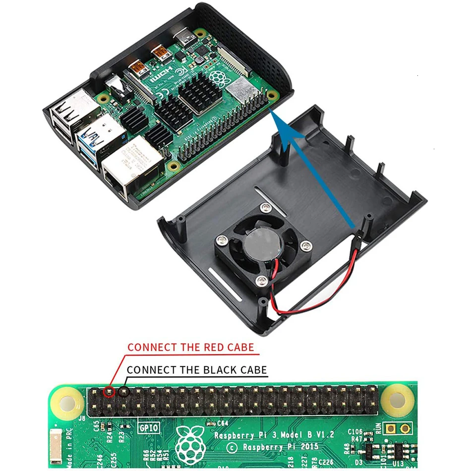 Чехол для Raspberry Pi 4b с охлаждающим вентилятором и радиатором | Компьютеры офис