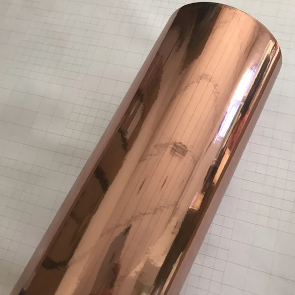 Rose Gold 10/20 Вт, 30 Вт, 40 см/50 см X 152 см кабулк красный цвет, серебристый, черный хром зеркало виниловая пленка для отделки автомобиля Фольга Автомобиль Мотоцикл Скутер Стикеры наклейка выпуска воздуха - Название цвета: Rose Gold