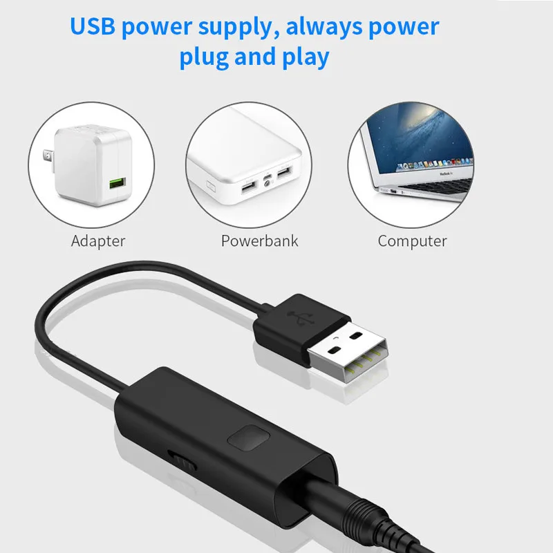VIKEFON Bluetooth Audio Receiver Transmitter 3.5mm Jack AUX RCA MP3 Music Car Kit Wireless Speaker Headphone USB Adapter For TV |