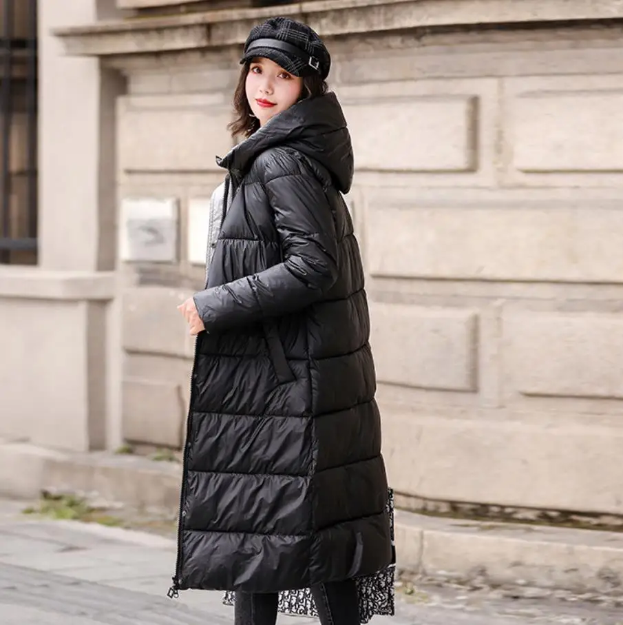 Новая женская одежда среднего возраста парка зимняя верхняя длинная куртка