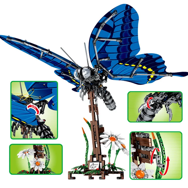 Строительный блок лего technic Creator насекомое бабочка DIY строительный MOC