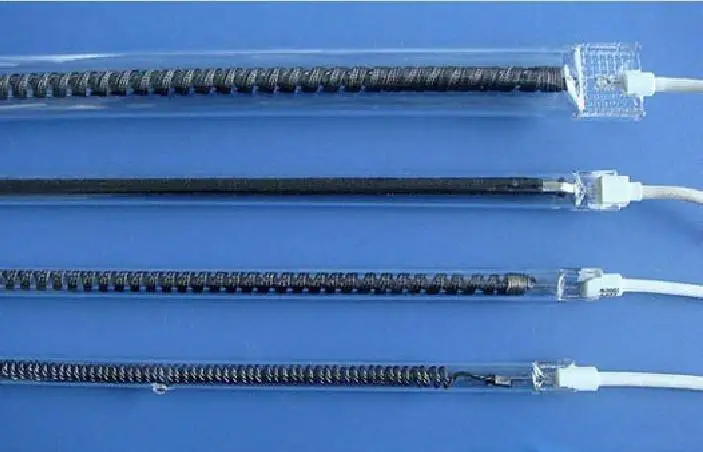

2019 hot sell emitter heat lamp for home heater carbon fiber heater tube glass bulb half gold feflex plated electric heating