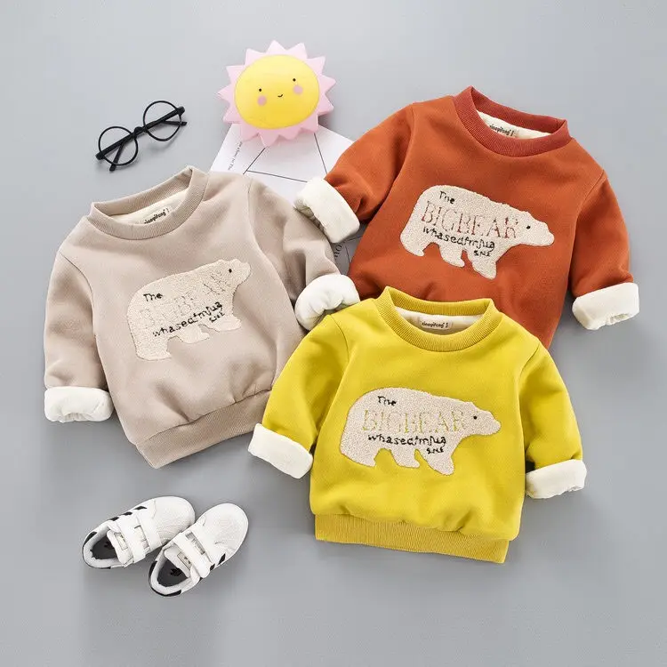 Новые толстовки для девочек с мультипликационным рисунком осенне-зимняя детская