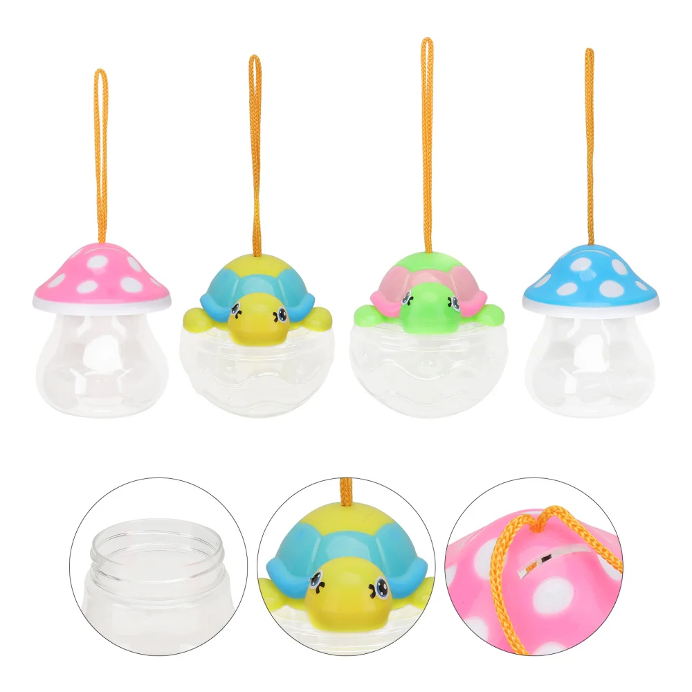 

4Pcs Mini Fish Tanks Fish Tanks Fish Bottles with Lanyard (Random Color)