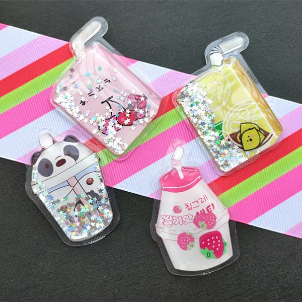 Мультяшный напиток 1 шт. милый Жидкий шейкер с зыбучим песком для украшения