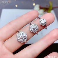 kjjeaxcmy fine jewelry 925 sterling silver inlaid mosang diamond ladies new ring trendy support test hot selling