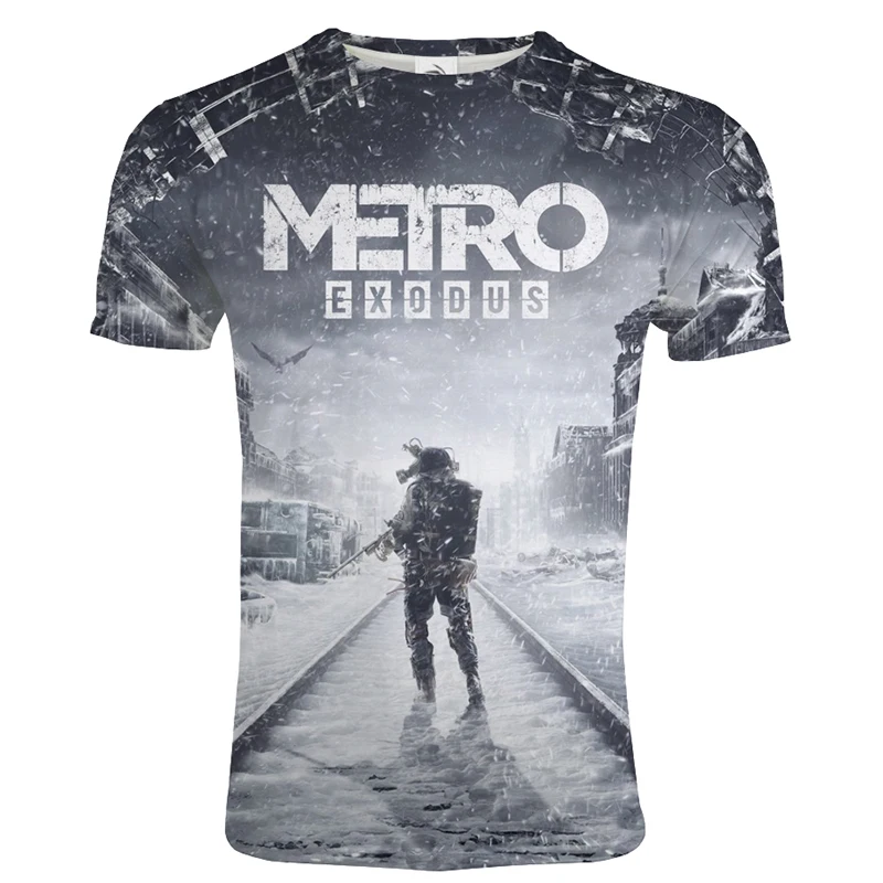 

Game style men's and women's T-shirt Metro Exodus 3D printing Cosplay Street hip hop T-shirt o-neck short sleeve fashion T-shirt