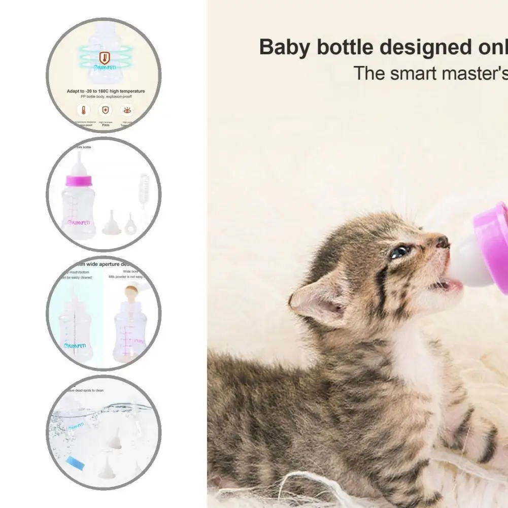 

Portable 1 Set Easy-using Pet Milk Feeding Utensils Set Effortless Pet Milk Bottle Harmless for Puppy