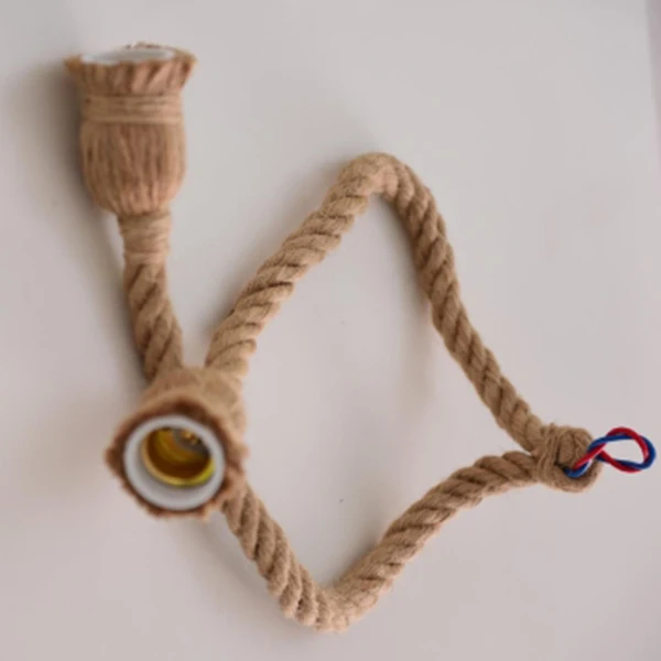 Один головки веревка подвесной светильник s лампа Винтаж Стиль Ресторан барная