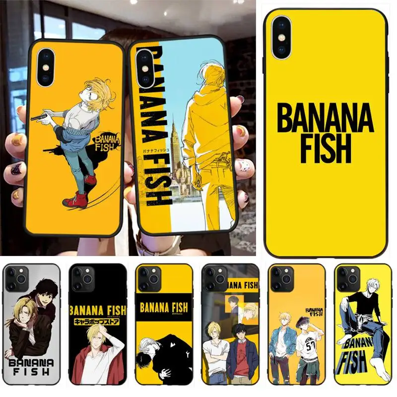 

Hot Cartoon Banana Fish DIY Case cover Shell for iPhone 11 pro XS MAX 8 7 6 6S Plus X 5S SE 2020 XR case
