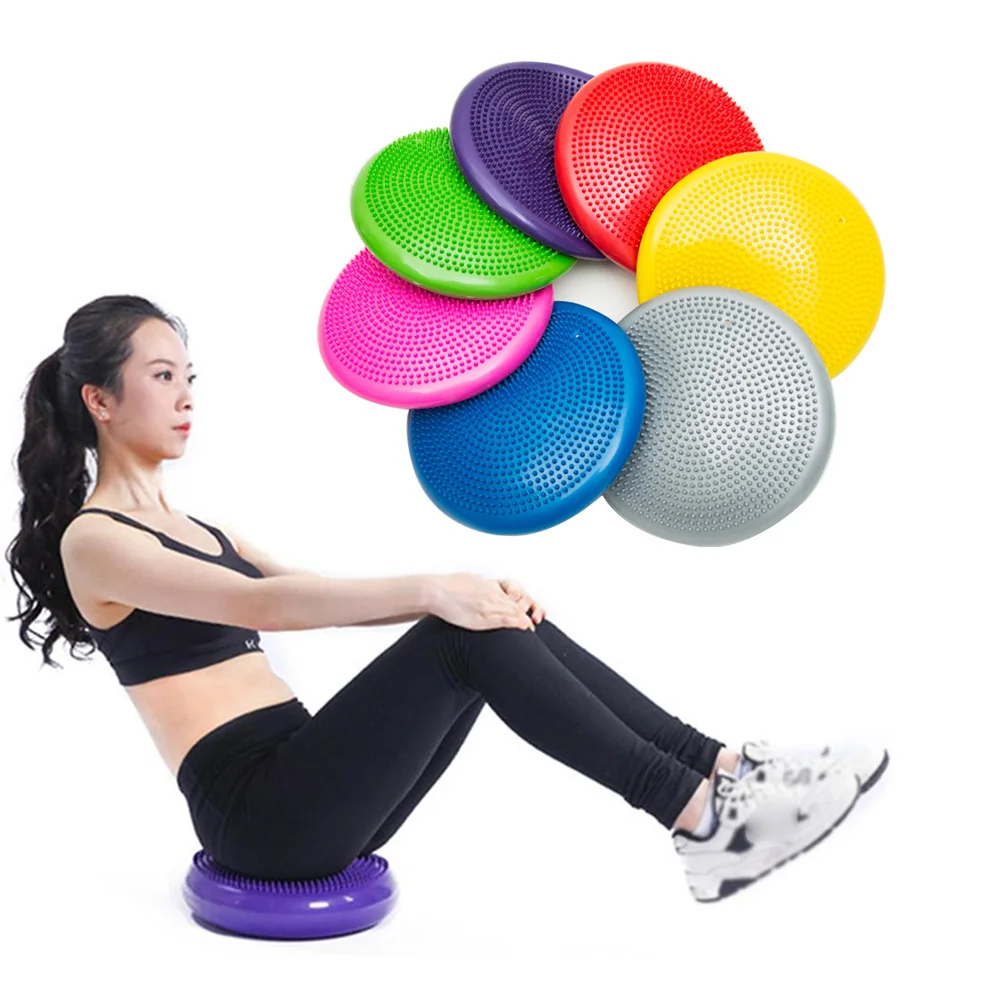 

1PCS 33x33cm Inflatable Yoga Massage Ball Durable Sports Gym Fitness Yoga Wobble Stability Balance Disc Massage Cushion Mat