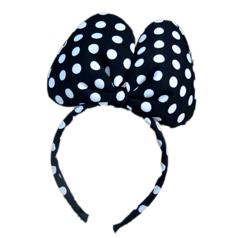 Женская повязка на голову с бантом красная ушками Минни аксессуар для