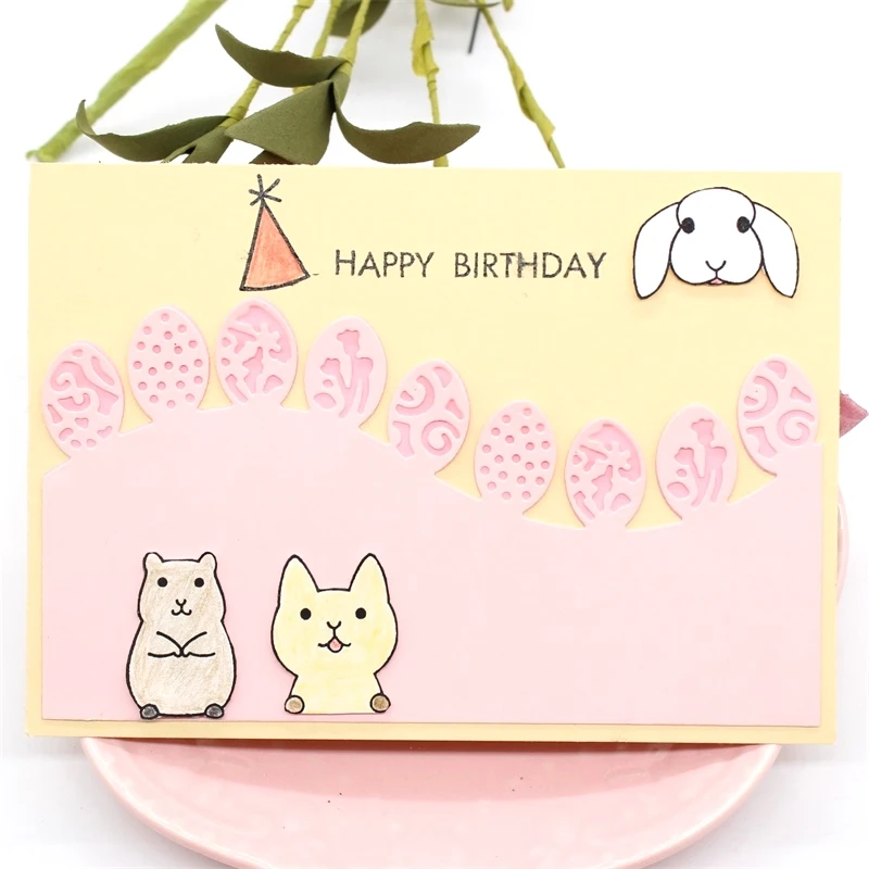 YPP ремесло яйцо границы металла вырубки трафареты для скрапбукинга/фотоальбом