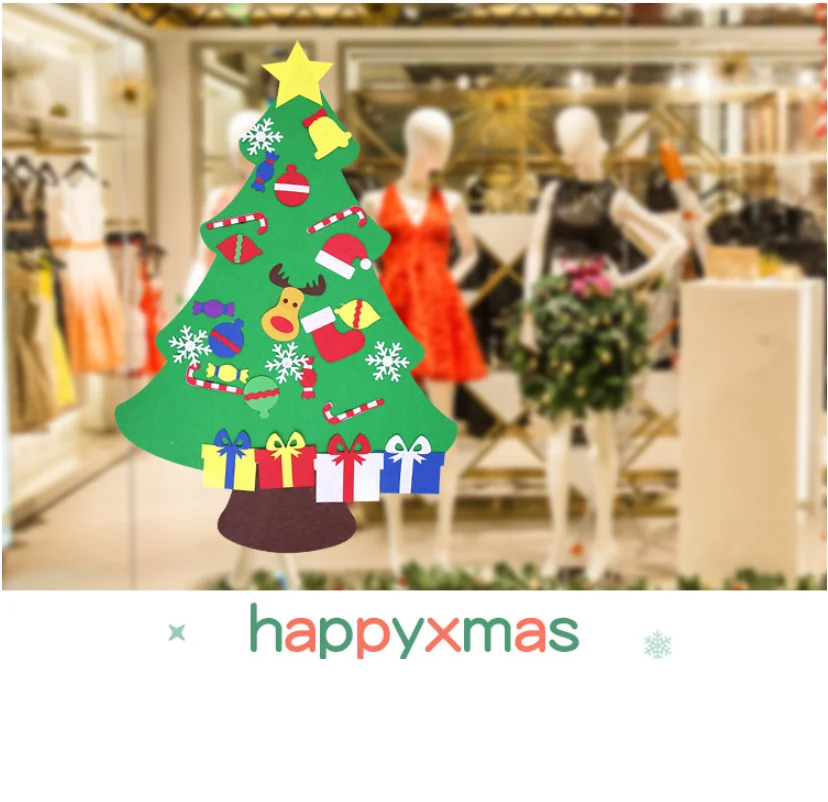 

Christmas Decoration DIY Three Dimensional Felt Cloth Christmas Tree Large Christmas Decoration Hanging Gift