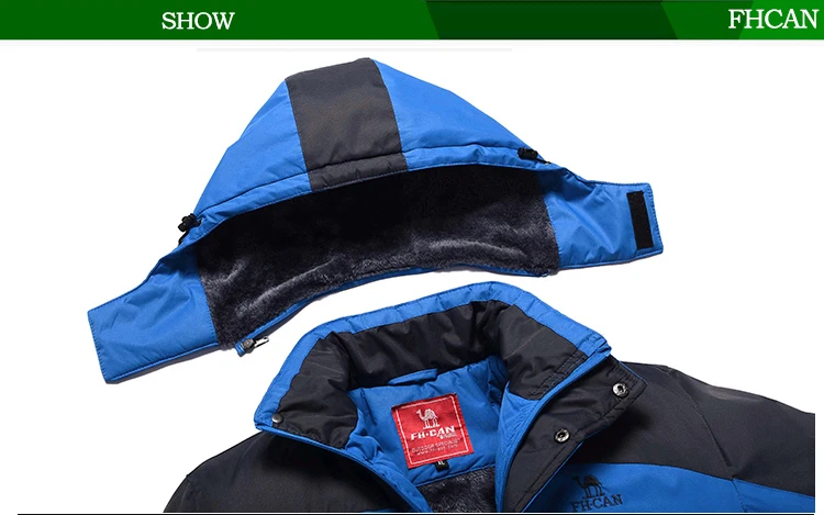 Winter Fleece Military Hiking Jackets Men Windproof Waterproof Outdoor Warm Rain Coat Male Hiking Camping Trekking Skiing Jacket