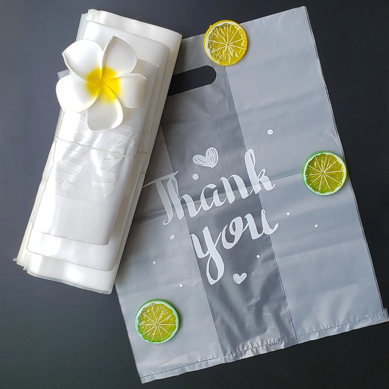 50 шт 3 размера пластиковые упаковочные пакеты спасибо Подарочная сумка для